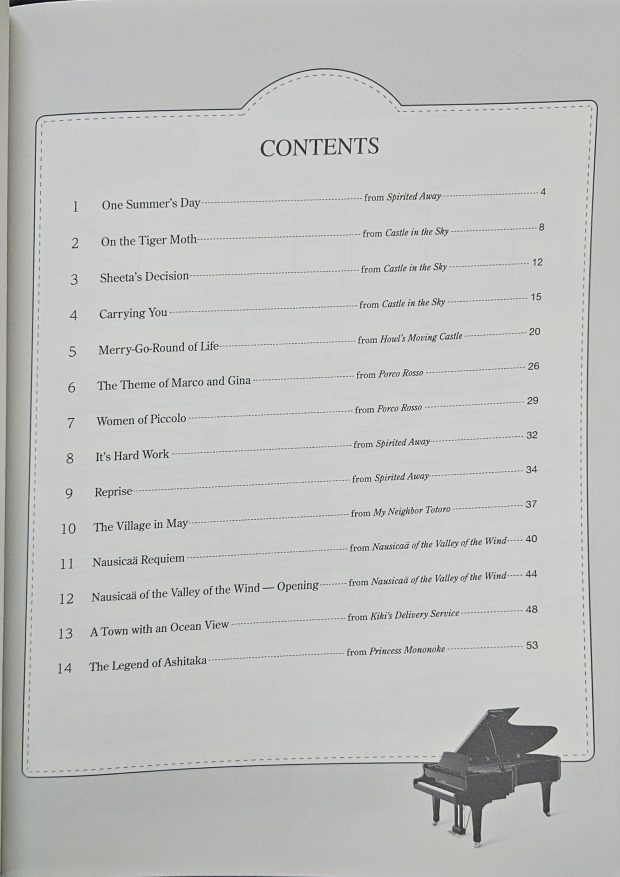 STUDIO GHIBLI RECITAL REPERTOIRE FOR PIANO SOLO INTERMEDIATE VOL. 1 - Image 2