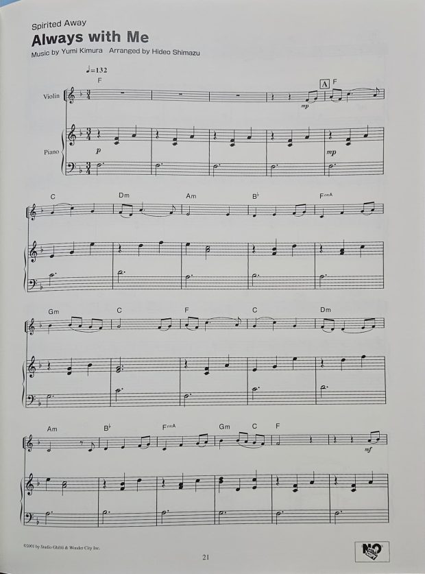 STUDIO GHIBLI SONGS FOR INTERMEDIATE VIOLIN AND PIANO - Image 3