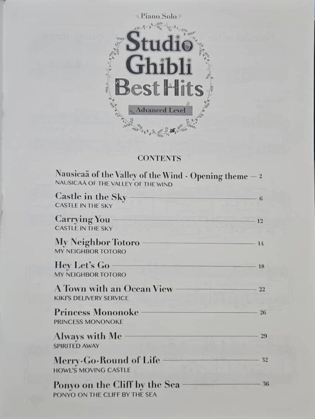 STUDIO GHIBLI BEST HITS ADVANCED LEVEL - Image 2