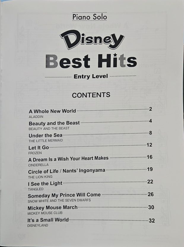 DISNEY BEST HITS PIANO SOLO ENTRY LEVEL - Image 3